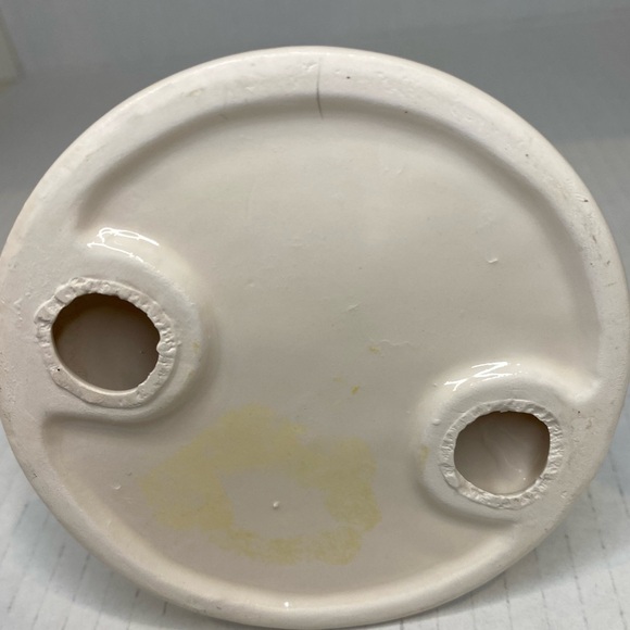 Vintage Pair of White & Pink Floral Candlestick Holders for Tapered Candles - Picture 7 of 10